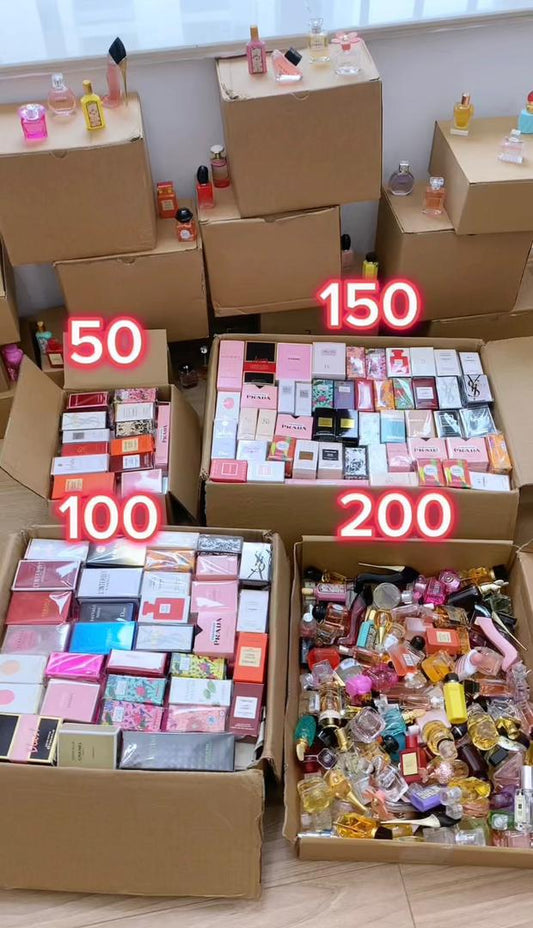 Mini perfume wholesale prices: 50, 100, 150, 200 bottles